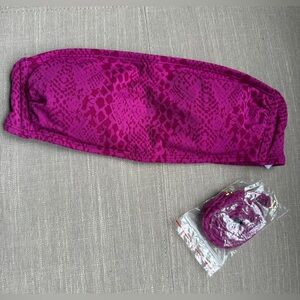 Xhilaration Elegant Purple Bandeau Bikini Top